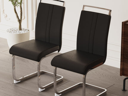 Modern Dining Chairs With Padded Seat, High Back