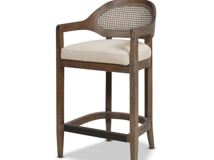 Americana - Mid-Century Modern Cane Back Counter Stool