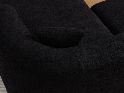 L - Shape Boneless Cloud Couch With 2 Throw Pillows For Living Room
