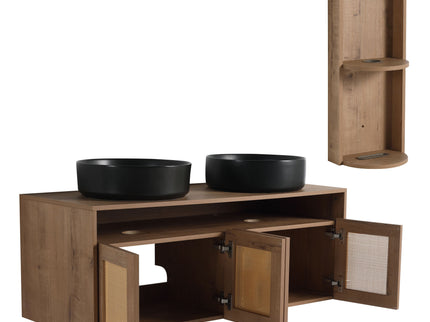 Bathroom Vanity & Art Sink And Storage Rack, Float Mounting Design