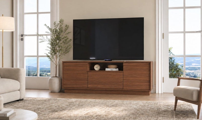 TV Stand For TVs Up To 65" With 2 Doors, 1 Drawer And 1 Open Shelf