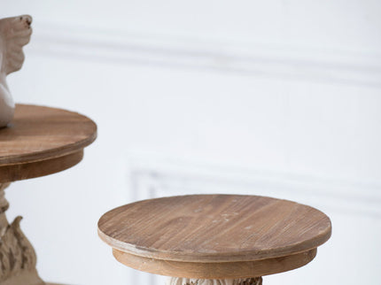 Cake Stand, Cake Plate With Magnesium Base - Cream / Brown