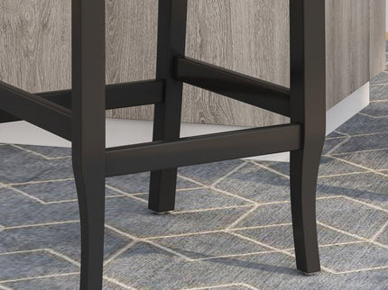 Vienna - Contemporary Fabric Tufted Wingback Counter Stools (Set of 2)