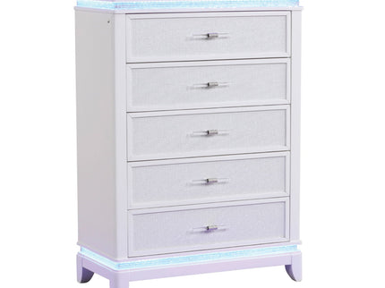 Opium - 5 Drawer Chest - White