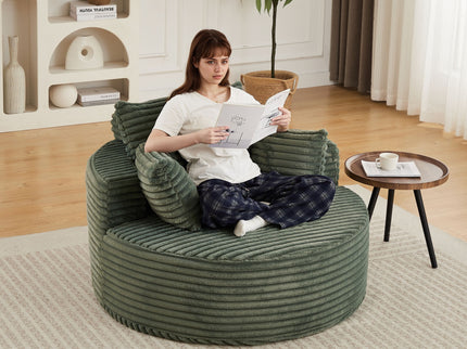 Modern Single Sofa With Backrest Pillow For Living Room