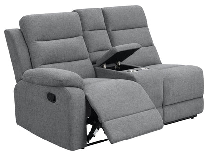 Aaron - 3 Piece Upholstered Sectional - Smoke