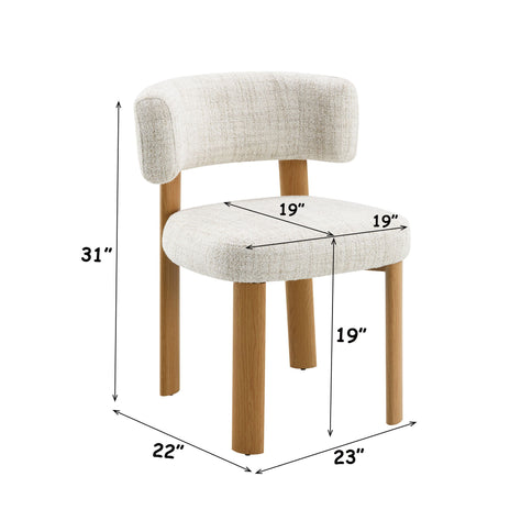 Ogin - Side Chair (Set of 2) - Beige / Gray