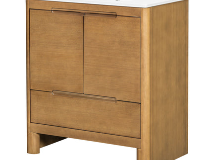 Softened Modern Bathroom Vanity With Sink