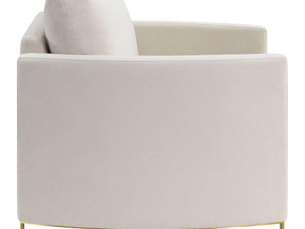 Rufo - Upholstered Curved Track Arm Chair - Beige