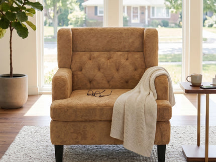 Modern Tufted Upholstered Accent Chair For Living Room
