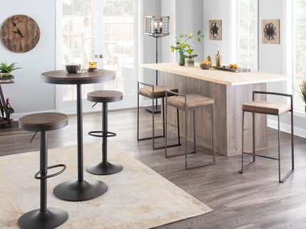 Dakota - Industrial Design Adjustable Barstool (Set of 2)