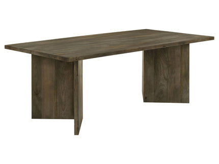 Roman - Rectangular Double V Leg Dining Table - Brown