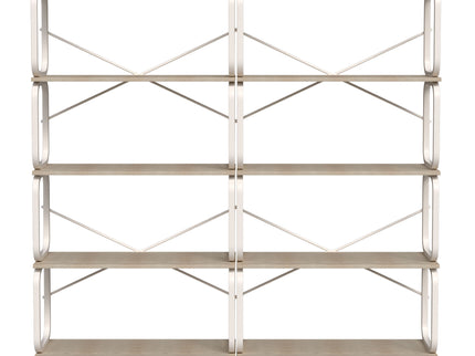 5 Tier Industrial Bookshelf, Tall Bookcase With Open Design, Vintage Storage Organizer