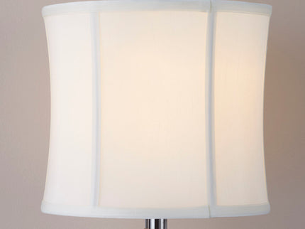 Karat - Contemporary Crystal Table Lamp (Set of 2) - Clear Crystal / Chrome / White Softback