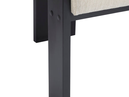 Dining Chairs With Pillow Back (Set of 2) - Beige / Black