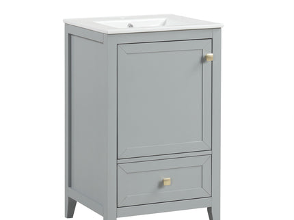 Bathroom Vanity With Sink, Soft Closing Cabinet Door, Storage Rack And Drawer