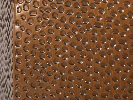 Modern Hammered Iron Geometric End Table