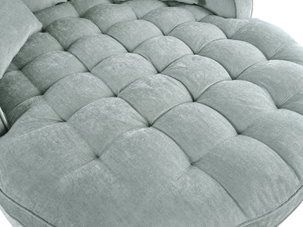 Modern Chaise Lounge Upholstered Sofa Couch With Tufted Seat And Detachable Pillows For Living Room