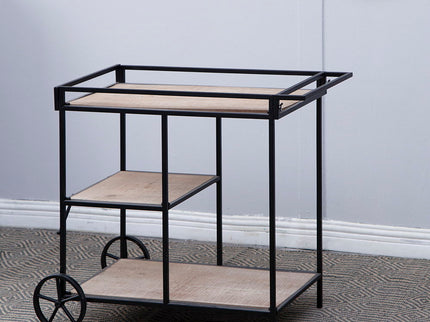 Shelf With Wheel - Black / Brown