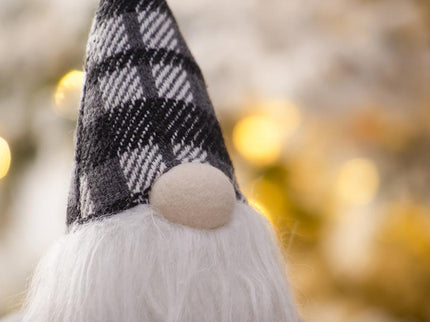 3 Pieces Sitting Gnome, Christmas Table Home Ornaments For Holiday Party Gifts - White / Gray