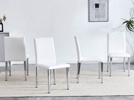 Elegant Upholstered Chairs & Metal Legs
