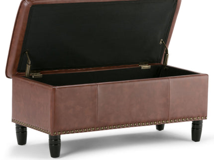 Emily - Storage Ottoman - Cognac