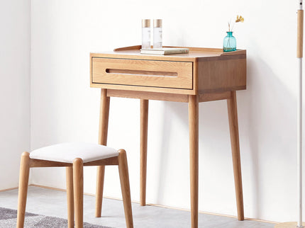 Dresser Bistro Table, 100% Solid Table Table Desk Top Table Dresser Compact Dresser Accessories Storage Drawer Natural Wood - Oak