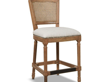 Triomphe - Rattan Wicker High Back Armless Counter Bar Stool