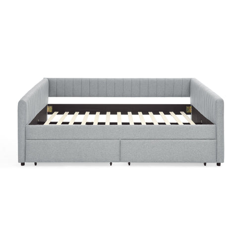 Upholstered Queen Daybed With 2 Drawers