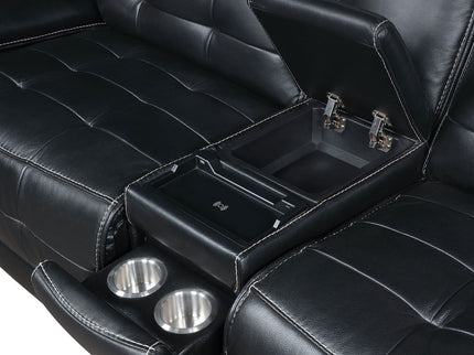 Hayden - Dual Power Reclining Sectional Sofa - Black