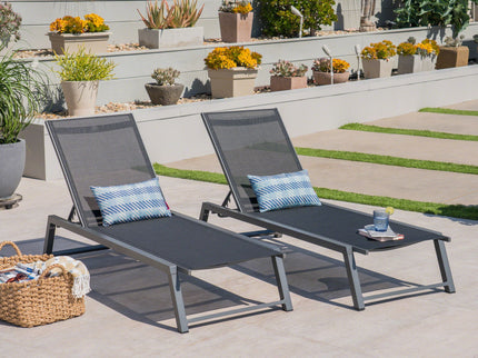 Myers - Modern Chaise Lounge Set With Adjustable Back