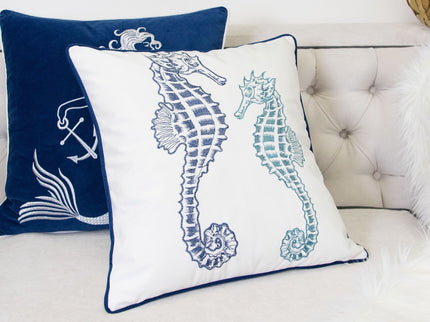 Seahorses Pillow Cover With Matching Back