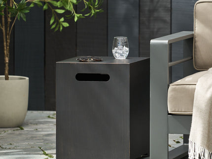 Modern Tank Holder Side Table With Powder Coated Frame