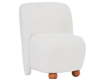 Modern Low Back Accent Upholstered Armless Living Room Chairs, Round Feet