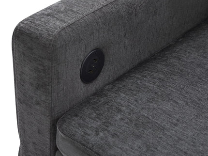 Convertible Sofa Bed Loveseat With Adjustable Backrest And USB Ports