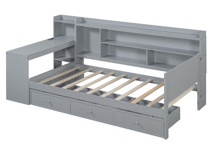 Daybed With 3 Drawers USB Ports And Desk