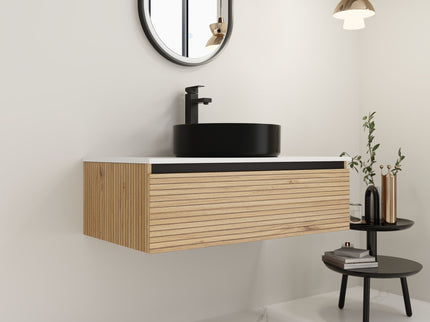 Wall Mounted Bathroom Vanity With Art Sink & 1 Soft Close Drawer