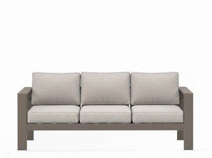 All-Weather Patio Sofa With Cushions, 3 Seat Outdoor Couch