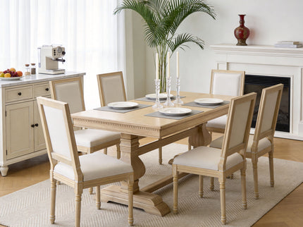 Dining Chairs With Upholstered Square Back (Set of 2)