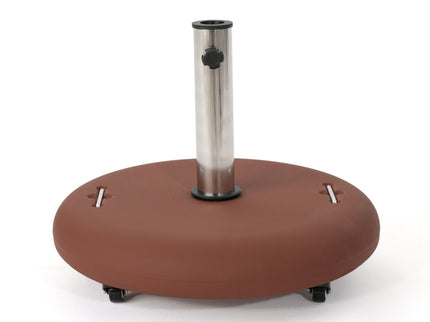 Wheelie - Round Umbrella Base With Stainless Steel Holder