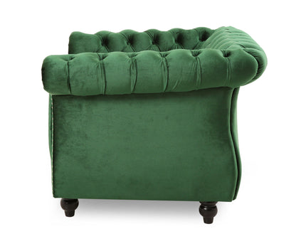 Nexuson - Upholstered Chesterfield Chair With Deep Tufted And Nailhead Trim
