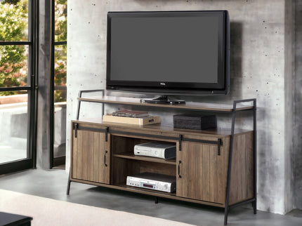 Rashawn - Rustic TV Stand - Oak