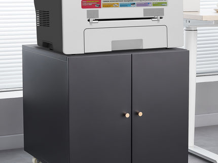 Office Furniture Copier Cabinet 2 Door Steel Copier Stand Mobile Pedestal File Printer Stand