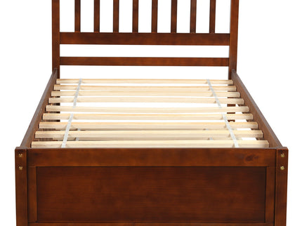 Platform Bed Wood Bed Frame With Trundle
