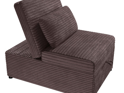 Sleeper Sofa Chair With Plush Cushion And Pull Out Bed Convertible Couch With Matching Pillow - Chocolate
