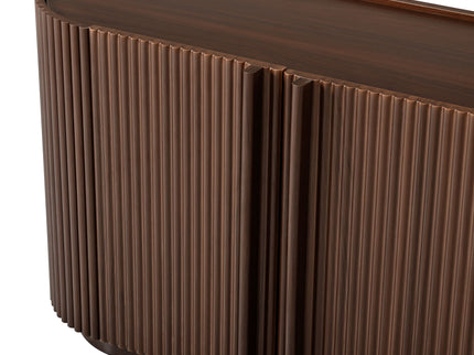 TV Stand With Fluted Tambour Style Door
