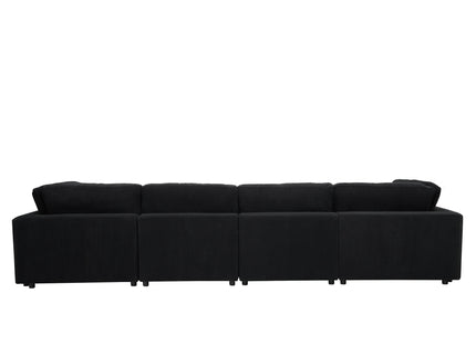 Upholstered Modular Sectional & Custom Configuration And Toss Pillows