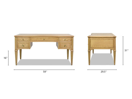 Dauphin - 5 Drawer Executive Desk