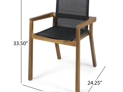 Belfast - Dining Chair With Acacia Wood Frame And Seating (Set of 2)