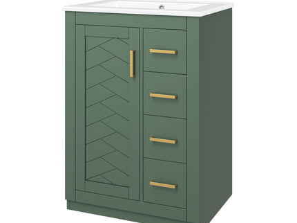 Modern Bathroom Vanity With 1 Door And 3 Drawers